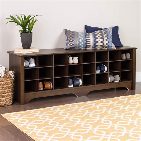 shoe bench long|sitting bench with shoe storage.